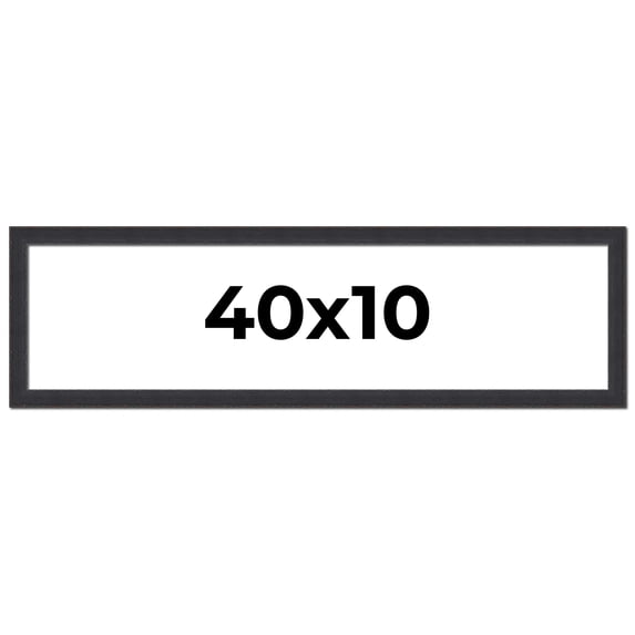 40x10 Frame Black Real Wood Picture Frame Width 1.25 Inches | Interior Frame Depth 0.5 Inches |
