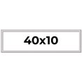 thumbnail image 1 of 40x10 Frame Silver Inner Slope Bevel Picture Frame | 1 Inch Moulding Width | 0.75 Inch Rabbet Depth, 1 of 8