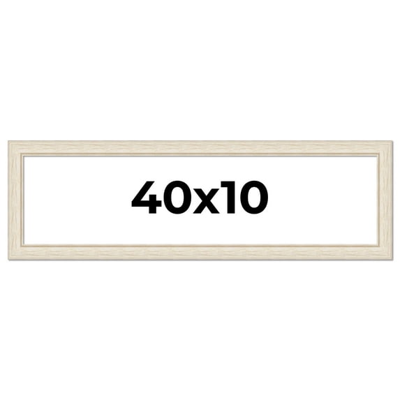 40x10 Frame White Real Wood Picture Frame Width 1.75 inches | Interior Frame Depth 0.5 inches |