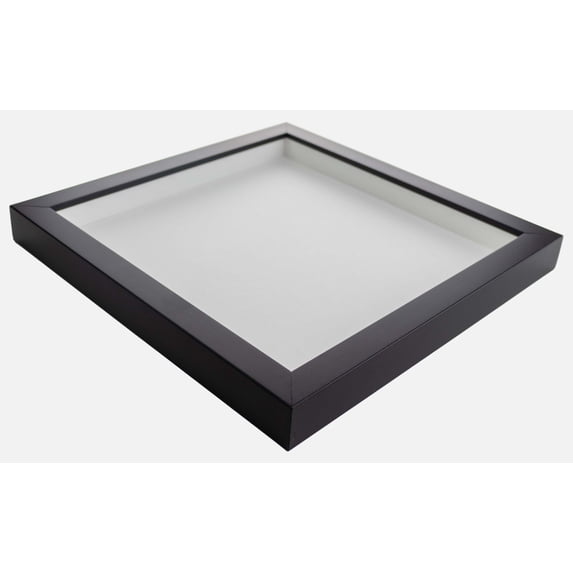 40x10 Shadow Box Frame Black | 1 inches Deep Real Wood Contemporary Shadowbox Display Frame | UV