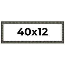 40x12 Frame Black-Brown Medieval Solid Wood Picture Frame | 1.5 Inch Moulding Width | Gotham
