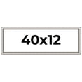 thumbnail image 1 of 40x12 Frame Silver Real Wood Picture Frame Width 1.25 Inches | Interior Frame Depth 0.5 Inches |, 1 of 8