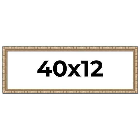 40x12 Frame Silver Real Wood Picture Frame Width 1.5 inches | Interior Frame Depth 0.5 inches |