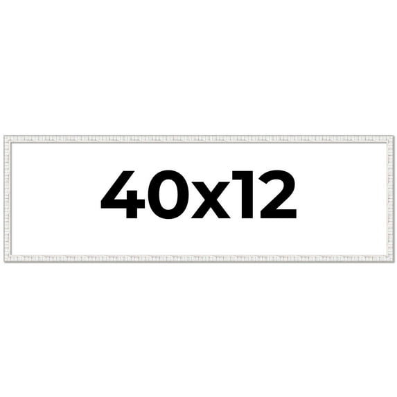 40x12 Frame White Real Wood Picture Frame Width 0.75 inches | Interior Frame Depth 0.5 inches |