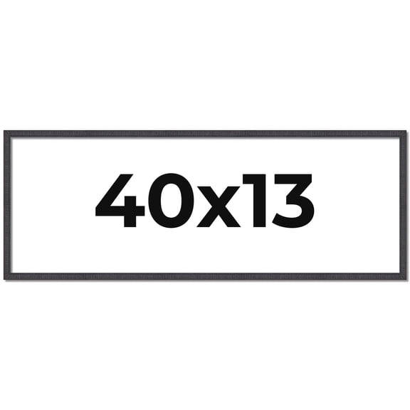 40x13 Frame Brown Picture Frame - Complete Modern Photo Frame Includes UV Acrylic Shatter Guard