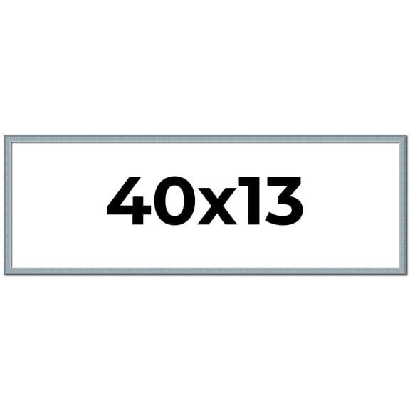 40x13 Frame Rustic Sky Blue Solid Wood Picture Frame | 0.75 Inch Moulding Width |Includes UV