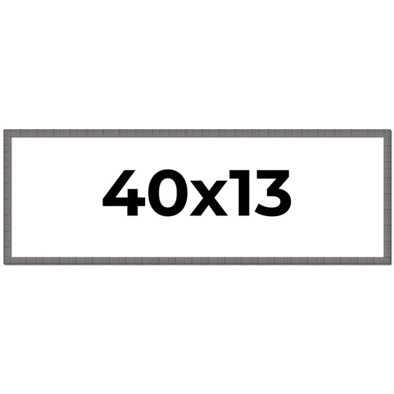 40x13 Frame Slate Blue Distressed Rustic Solid Wood Picture Frame | 0.75 Inch Moulding Width |