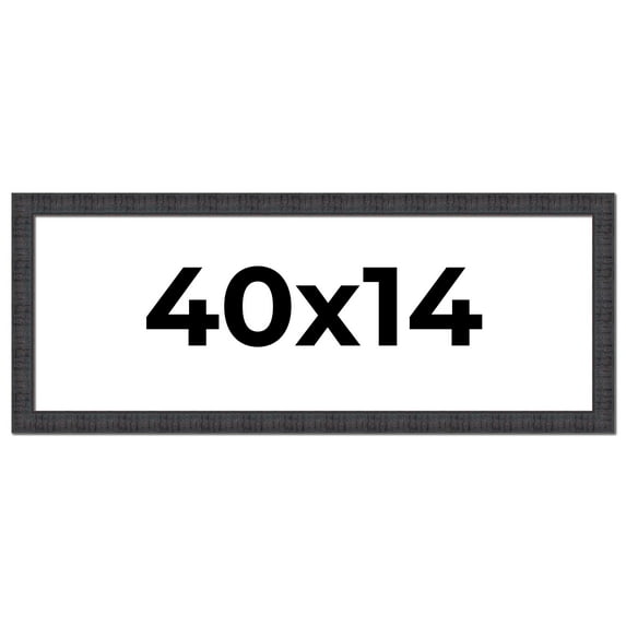 40x14 Frame Brown Rustic Solid Wood Picture Frame 1.5 Inches Wide | Interior Frame Depth 0.5 Inches
