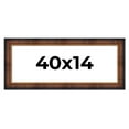 thumbnail image 1 of 40x14 Frame Brown Walnut Gold Ornate Trim Solid Wood Plein Air Picture Frame | 3 Inch Moulding, 1 of 8