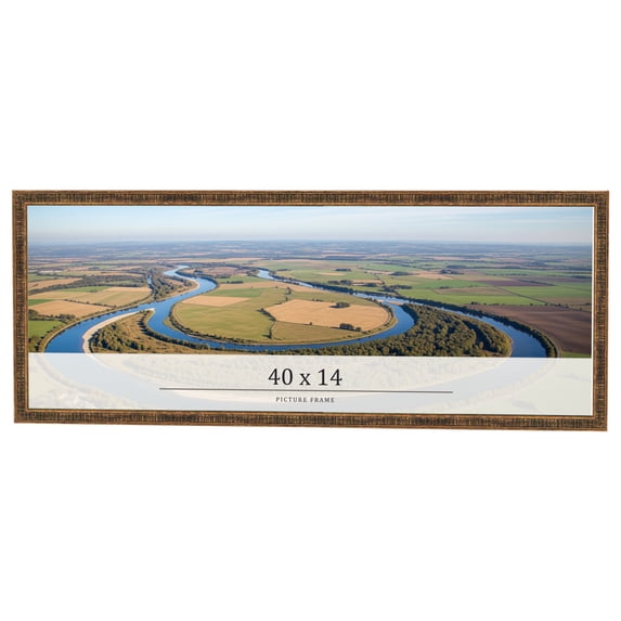 40x14 Frame Gold Kingsley Distressed Solid Wood Picture Frame Width 0.75 Inches | Interior Frame