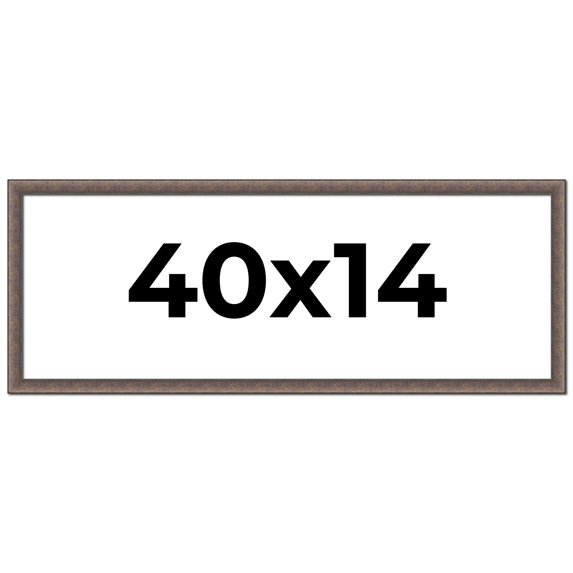 40x14 Frame Silver Real Wood Picture Frame Width 1.25 Inches | Interior Frame Depth 0.5 Inches |