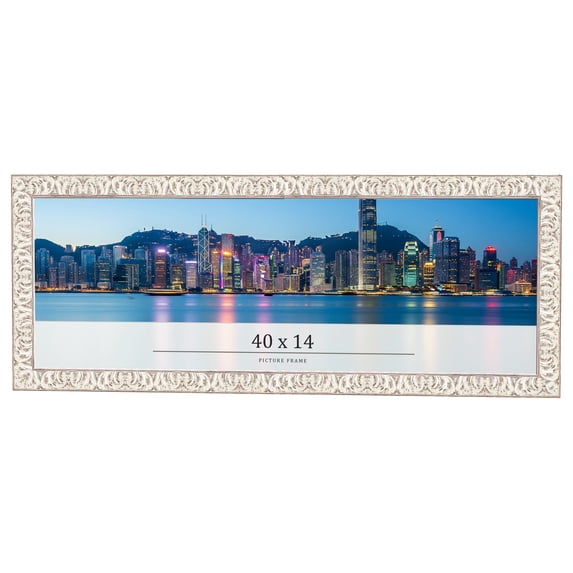 40x14 Frame White Real Wood Picture Frame Width 1.5 inches | Interior Frame Depth 0.5 inches |