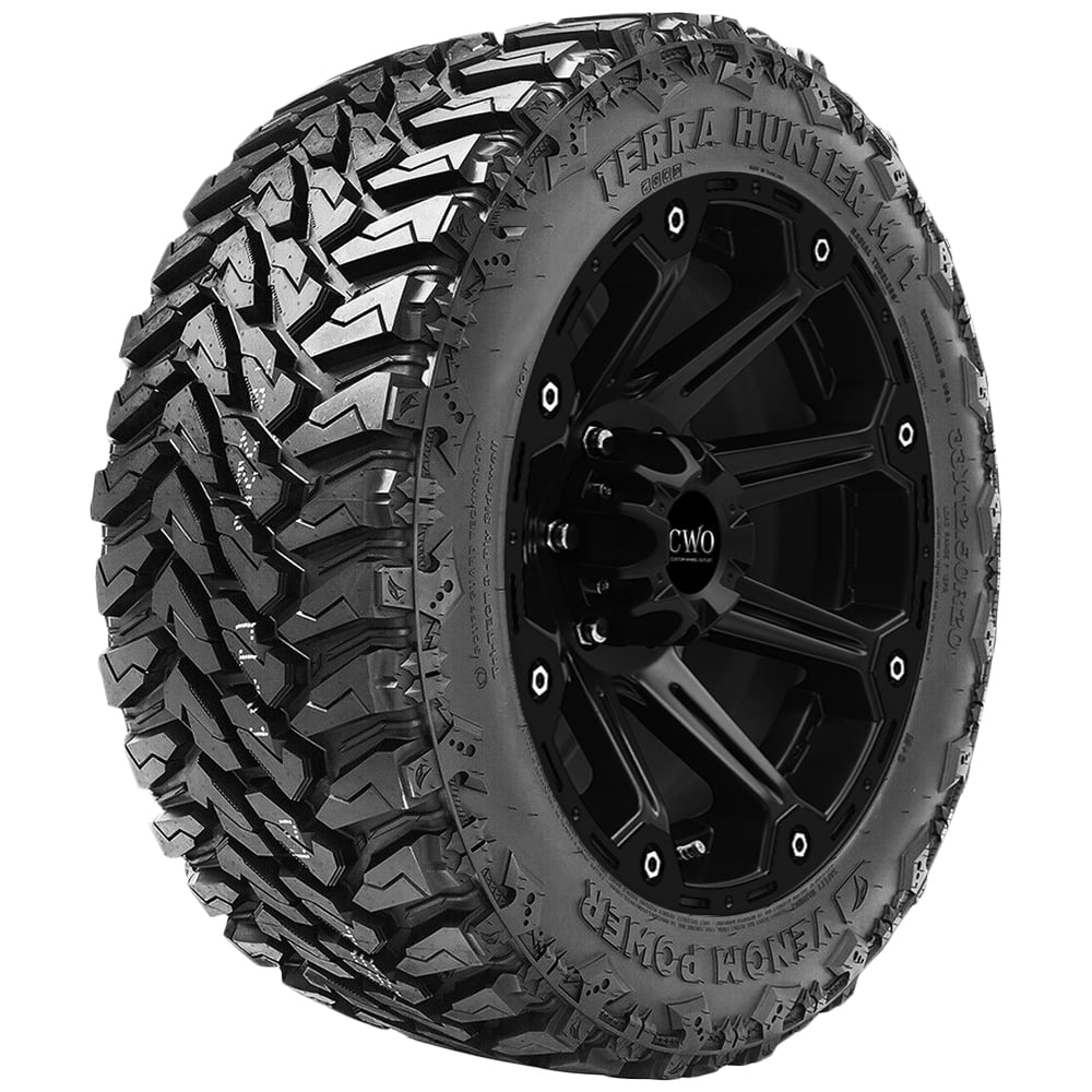 40x15.50R28LT Venom Power Terra Hunter M/T 126P Load Range E Black Wall Tire