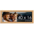 thumbnail image 1 of 40x16 Natural Modern Bamboo Picture Frame - UV Acrylic, Foam Board Backing, Hanging Hardware, 1 of 9