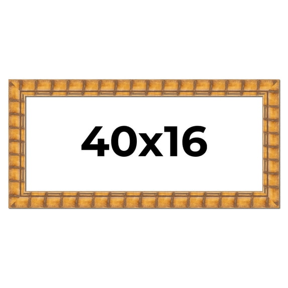 40x16 Frame Beige Real Wood Picture Frame Width 3 inches | Interior Frame Depth 0.5 inches |