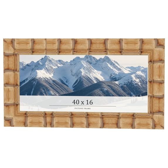 40x16 Frame Beige Real Wood Picture Frame Width 3 inches | Interior Frame Depth 0.5 inches |