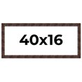 thumbnail image 1 of 40x16 Frame Brown Burl Real Wood Picture Frame Width 1.625 Inches | Interior Frame Depth 0.5 Inches, 1 of 8