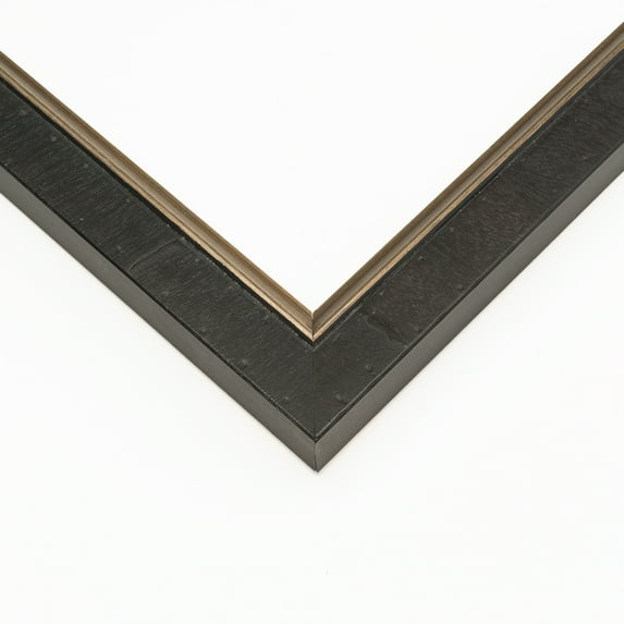 40x16 Frame Brown & Silver Solid Wood Picture Frame Width 1.25 Inches | Interior Frame Depth 0.4375