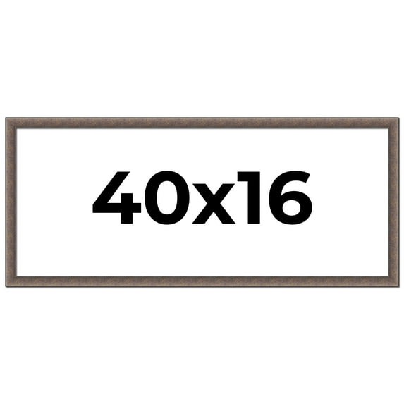 40x16 Frame Silver Real Wood Picture Frame Width 1.25 Inches | Interior Frame Depth 0.5 Inches |