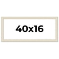 thumbnail image 1 of 40x16 Frame White Real Wood Picture Frame Width 1.75 inches | Interior Frame Depth 0.5 inches |, 1 of 8