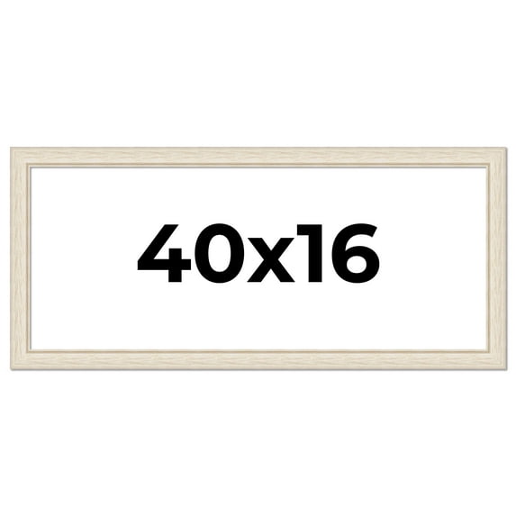 40x16 Frame White Real Wood Picture Frame Width 1.75 inches | Interior Frame Depth 0.5 inches |