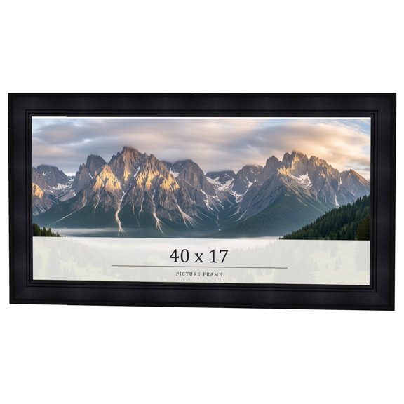 40x17 Frame Black Passaggi Solid Wood Picture Frame Width 1.5 Inches | Interior Depth 0.5 Inches |