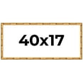 thumbnail image 1 of 40x17 Frame Gold Bamboo Solid Wood Picture Frame | 1 Inch Moulding Width | Interior Frame Depth, 1 of 8