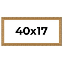40x17 Frame Gold Ornate Solid Wood Picture Frame | 2 Inch Moulding Width | Firman Traditional Photo