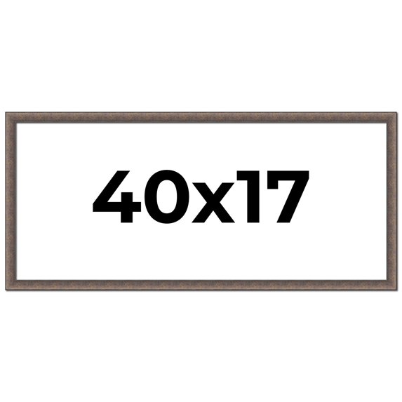 40x17 Frame Silver Real Wood Picture Frame Width 1.25 Inches | Interior Frame Depth 0.5 Inches |