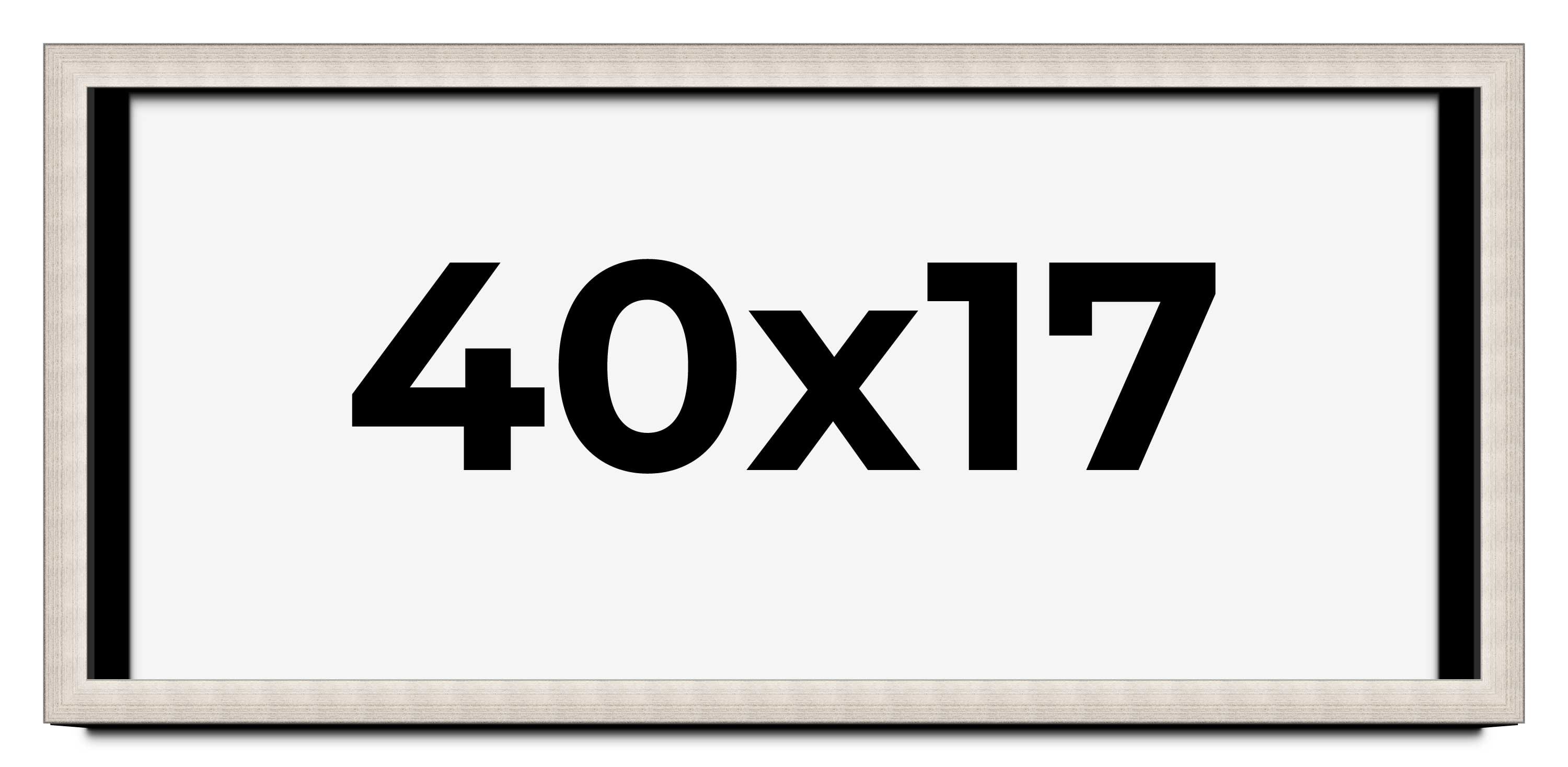 40x17 Shadow Box Brushed Silver | 1.5 Inch Deep | 1.25 Inch Moulding ...