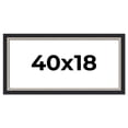 thumbnail image 1 of 40x18 Frame Black Real Wood Picture Frame Width 2.25 Inches | Interior Frame Depth 0.5 Inches |, 1 of 8