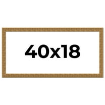 40x18 Frame Black and Gold Distressed Solid Wood Sonoma Picture Frame | 1.625 Inch Moulding Width |