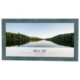 thumbnail image 1 of 40x18 Frame Blue Rustic Barnwood Solid Wood Picture Frame Width 1.25 Inches | Interior Depth 0.5, 1 of 8
