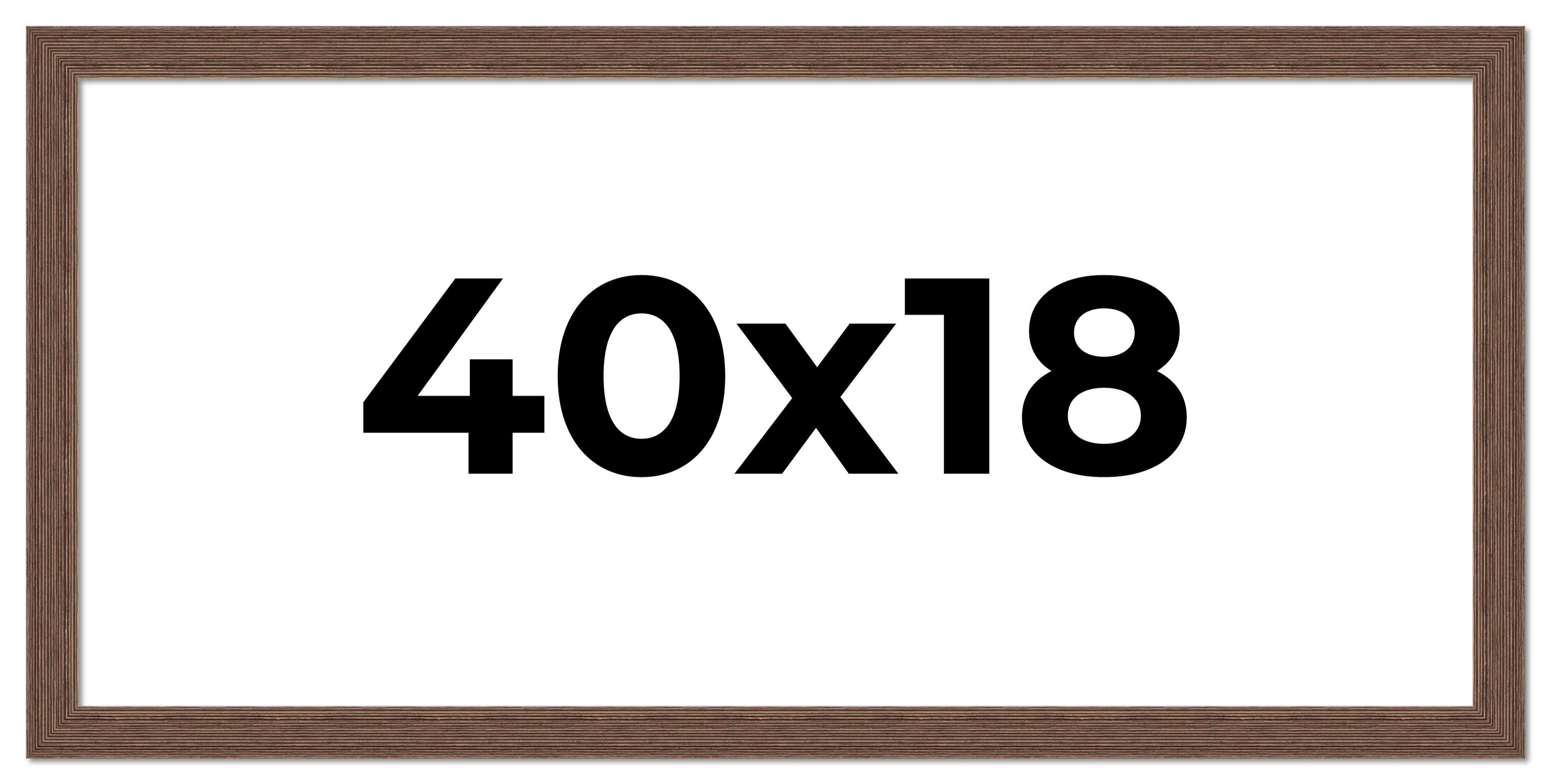 40x18 Frame Brown Farmhouse Solid Wood Picture Frame Width 1.5 Inches ...