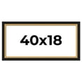thumbnail image 1 of 40x18 Frame Gold Real Wood Picture Frame Width 2.25 Inches | Interior Frame Depth 0.5 Inches |, 1 of 8