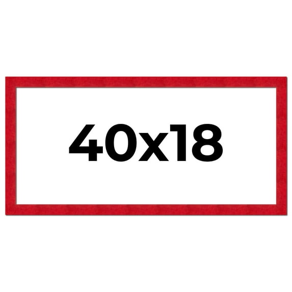 40x18 Frame Red Burl Solid Wood Picture Frame Width 1.75 Inches | Interior Frame Depth 0.5 Inches |