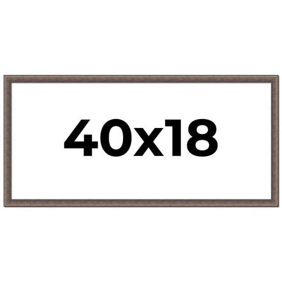 40x18 Frame Silver Real Wood Picture Frame Width 1.25 Inches | Interior Frame Depth 0.5 Inches |