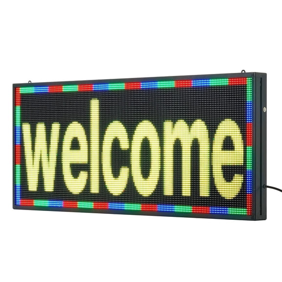 40x18 in P6 Full Color Flexible Programmable LED Sign, Bluetooth APP Control Digital Scrolling Display Panel, DIY Custom Text Pattern GIF Board, Perfect for Store business advertising