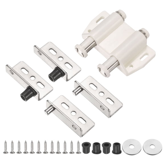40x18mm Concealed Shaft Door Hinges with Double Head Magnetic Catch, Silver