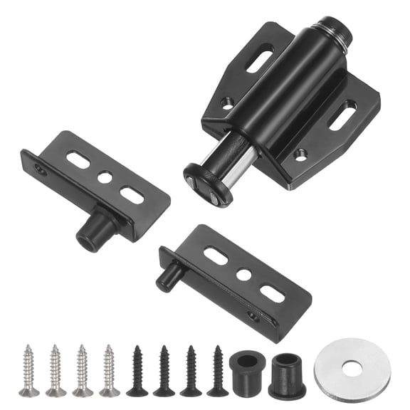 40x18mm Concealed Shaft Door Hinges with Single Head Magnetic Catch, Black