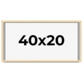 thumbnail image 1 of 40x20 Frame Beige Real Wood Picture Frame Width 0.75 inches | Interior Frame Depth 0.5 inches |, 1 of 8