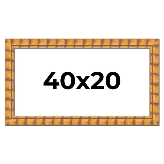 40x20 Frame Beige Real Wood Picture Frame Width 3 inches | Interior Frame Depth 0.5 inches |