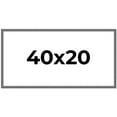 thumbnail image 1 of 40x20 Frame Blue Kingsley Pewter Solid Wood Picture Frame Width 0.75 Inches |Interior Depth 0.5, 1 of 8