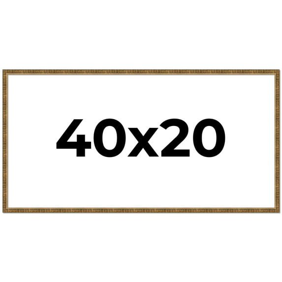 40x20 Frame Gold Picture Frame - Complete Modern Photo Frame Includes UV Acrylic Shatter Guard