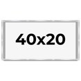thumbnail image 1 of 40x20 Frame Silver Whitewashed Wood Grain Solid Wood Shadow Box | 0.75 Inch Moulding Width | 0.75, 1 of 8