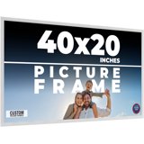 Walmart 40x20 White Real Wood Picture Frame, UV Resistant, Custom Made ...