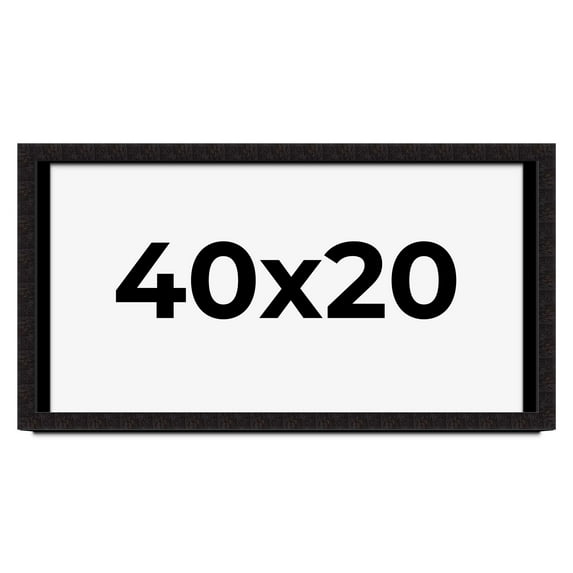 40x20 Shadow Box Black Solid Wood Display Picture Frame | 1 Inch Rabbet Depth | | 1.375 Inch