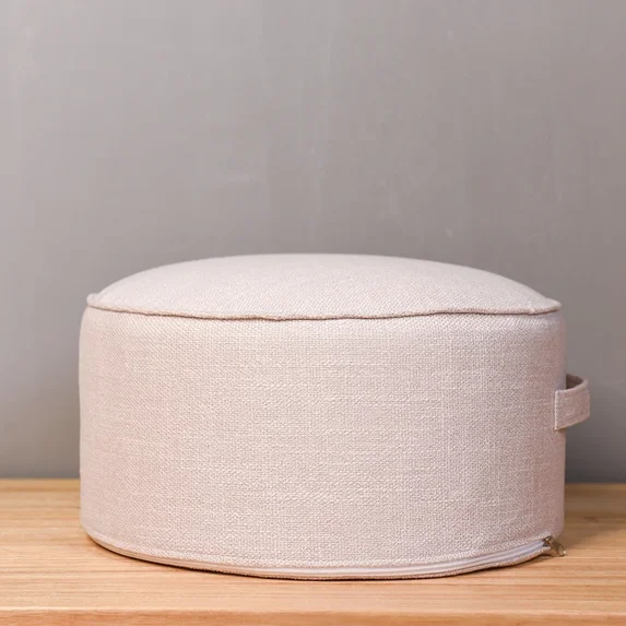 40x20cm Round High Strength Sponge Seat Cushion Tatami Removable Washable Office Meditation Yoga Round Mat Warm Chair Cushions (WHITE,40x40x20cm)