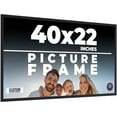 thumbnail image 1 of 40x22 Frame Black Real Wood Picture Frame Width 0.75 inches | Interior Frame Depth 0.5 inches |, 1 of 8