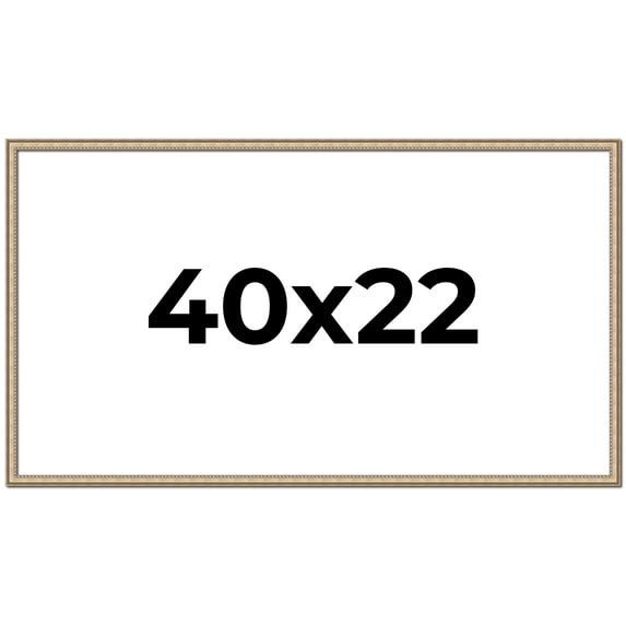 40x22 Frame Silver Real Wood Picture Frame Width 0.75 Inches | Interior Frame Depth 0.5 Inches |